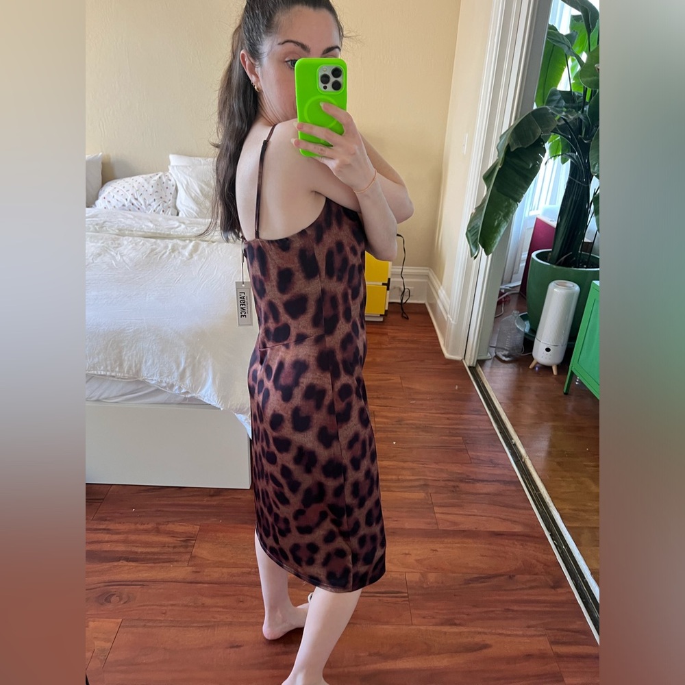 L’agence Cowl Neck Leopard Slip Dress - Picture 4 of 10